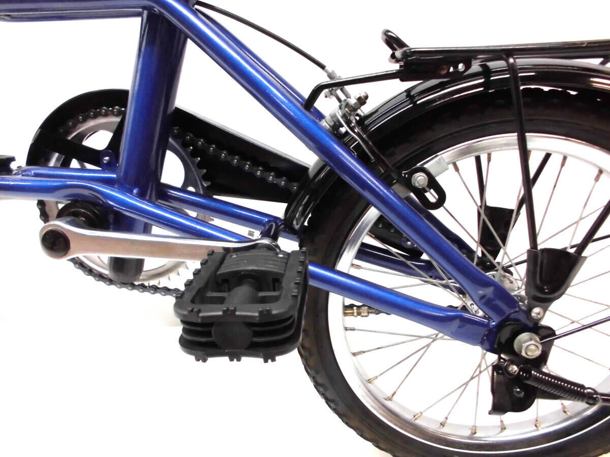 1円～KSCO 折り畳み自転車 16インチ ミニベロ 小径車 青色 4304の画像9