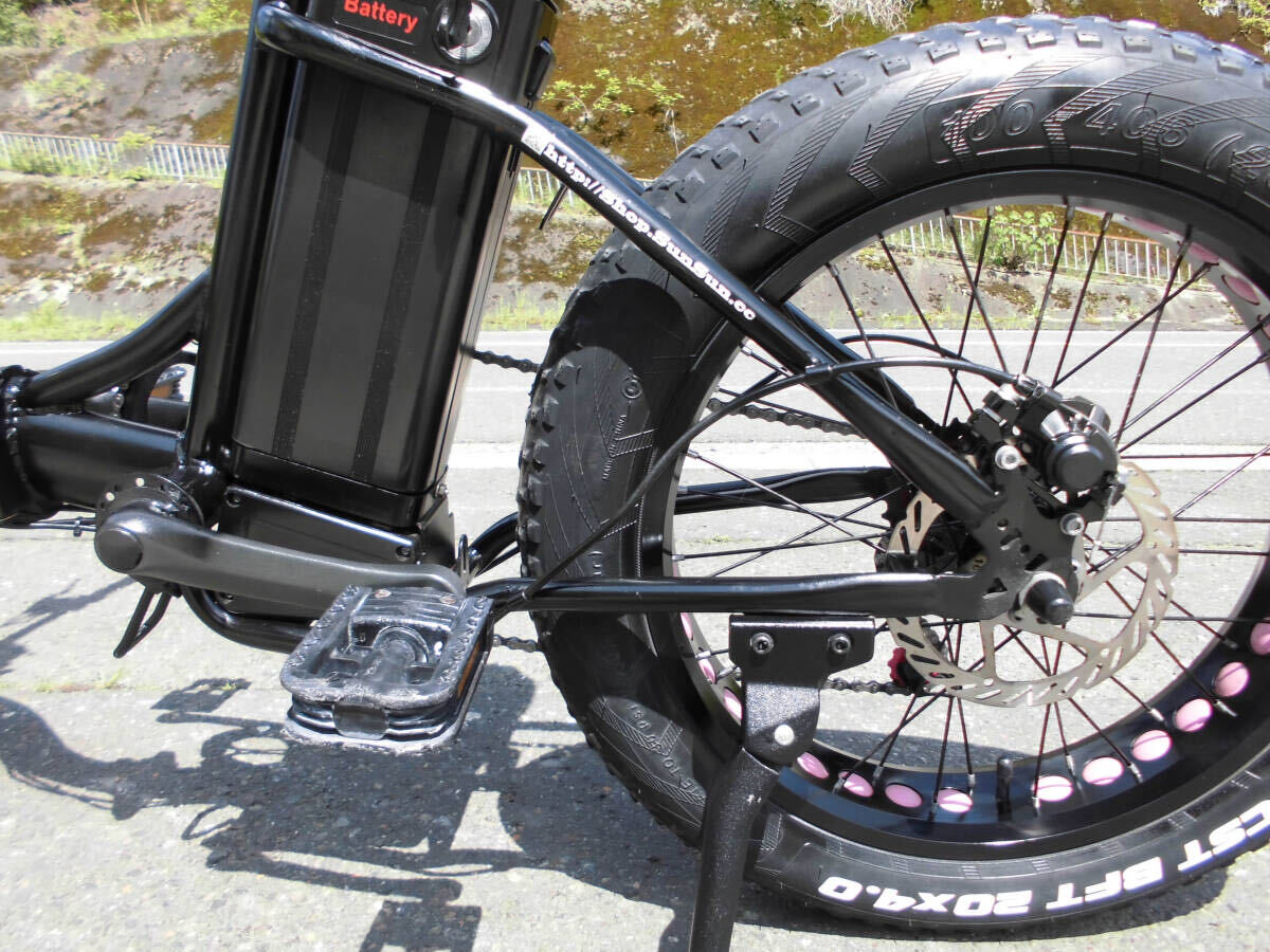 1円～G-Gruiser20 ディスク式 MTB 折り畳み電動自転車 新しいリチウムバッテリー36V 10Ah 500W SHIMANO6速20インチ4.0型黒色動作確認済4349