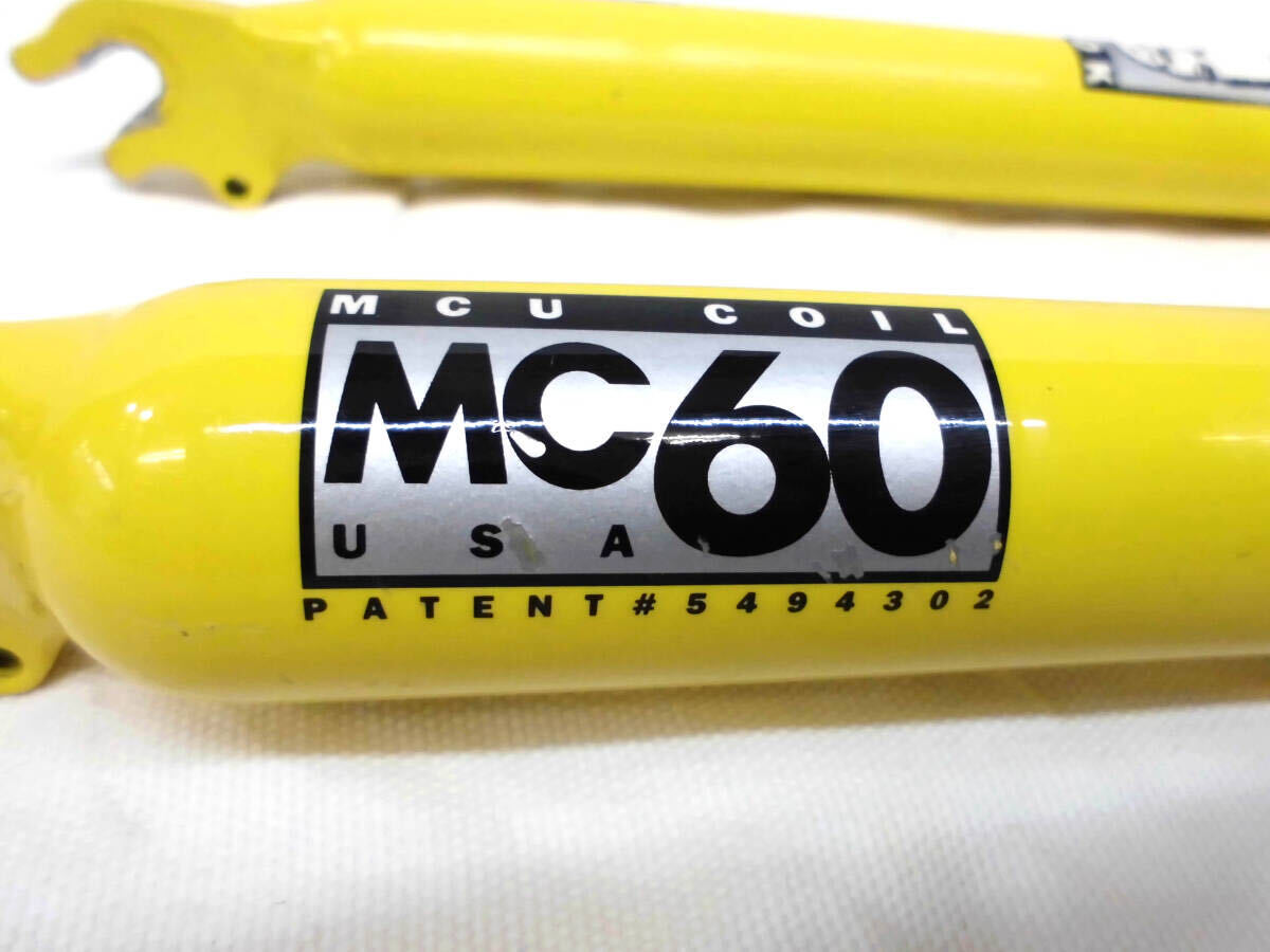 1円～HED SHOK MTB フォーク USA MC60 MCU COIL 自転車フォーク イエロー色 クロスバイク_画像7