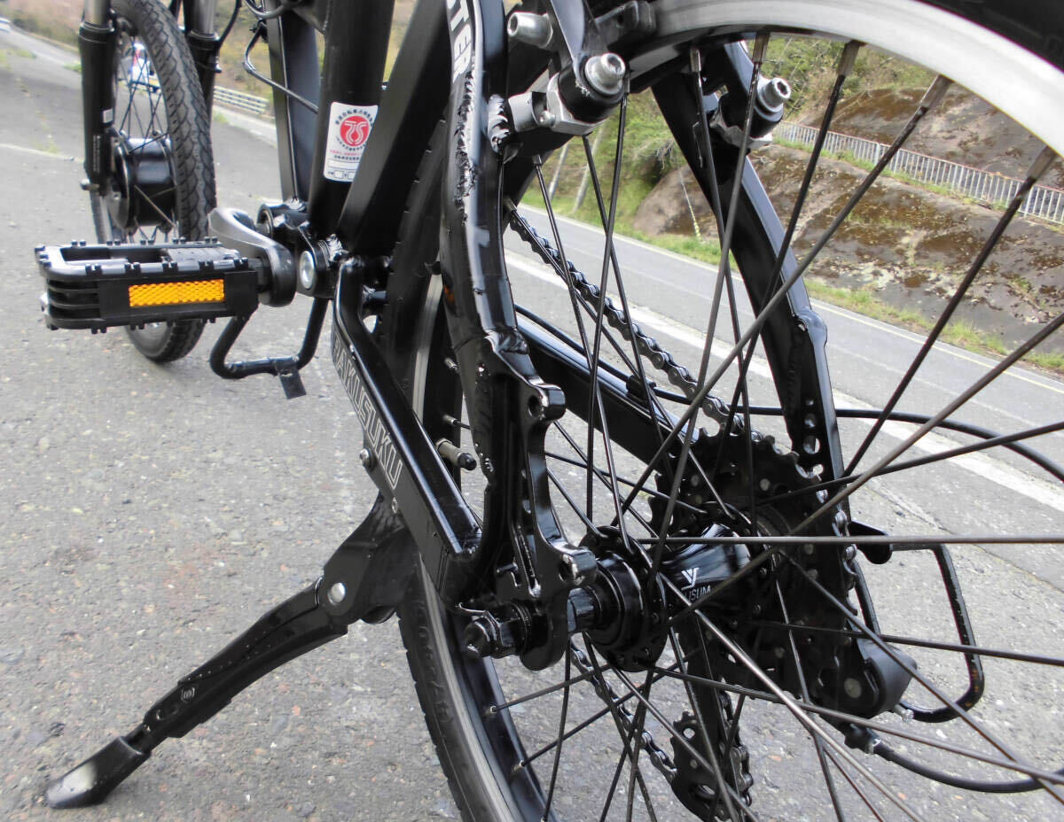 1円～BARON MTB 折り畳み電動自転車 Extreme Bike 24V 13Ah SHIMANO 7速 20インチ 黒色 動作確認済 4311