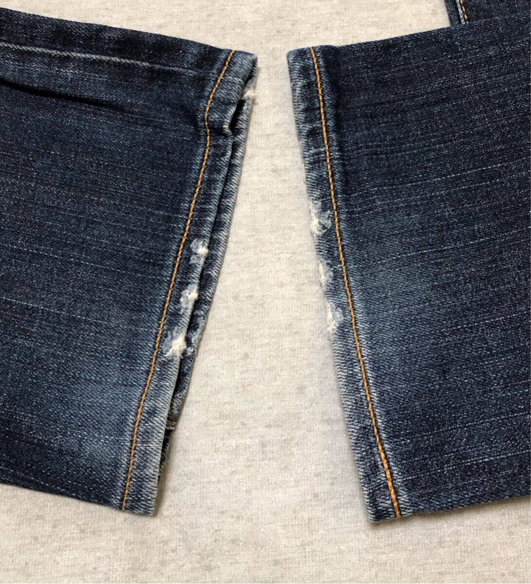 950◆Levi's リーバイス◆色落ち抜群 705 ユーズド加工 ストレッチ デニム ジーンズ W31L32の画像7