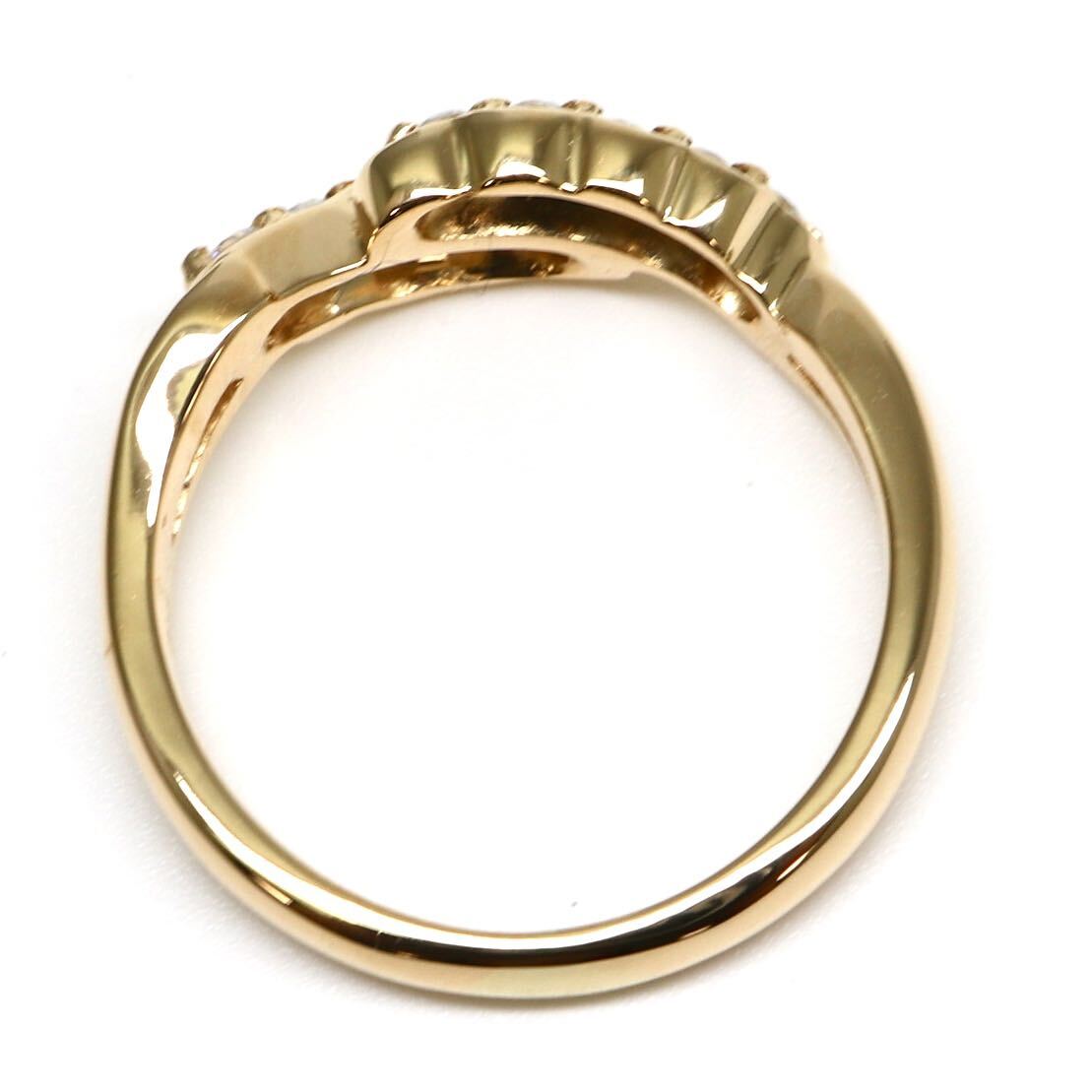 POLA jewelry(ポーラ)◆K18 天然ダイヤモンドリング◆A 約3.6g 約9.5号 0.20ct diamond ring指輪 jewelry ジュエリーEC4/EC5の画像4