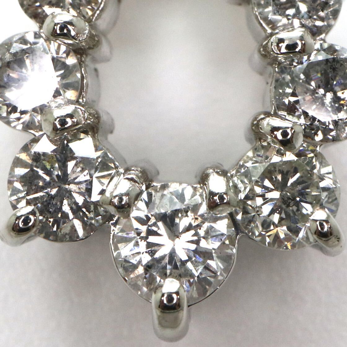 ◆Pt900/Pt850 天然ダイヤモンドネックレス◆A 約3.9g 約44.5cm diamond jewelry ジュエリー necklace EB5/EB5の画像6