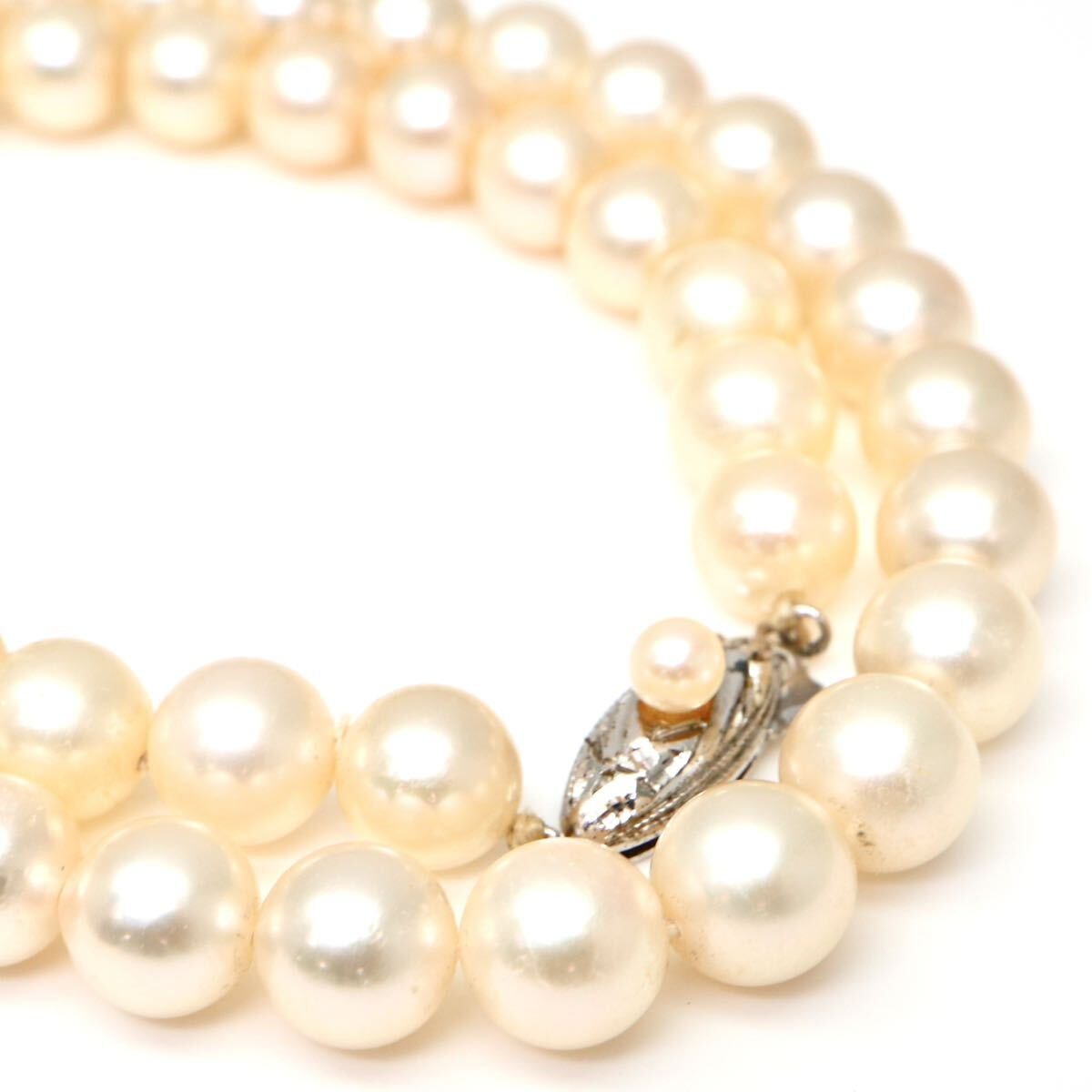 ◆アコヤ本真珠/ 11 ◆A 約33.8g 約41.5cm 7.5-8.0mm珠 pearl パール jewelry necklace ジュエリー DC0/DE0の画像4