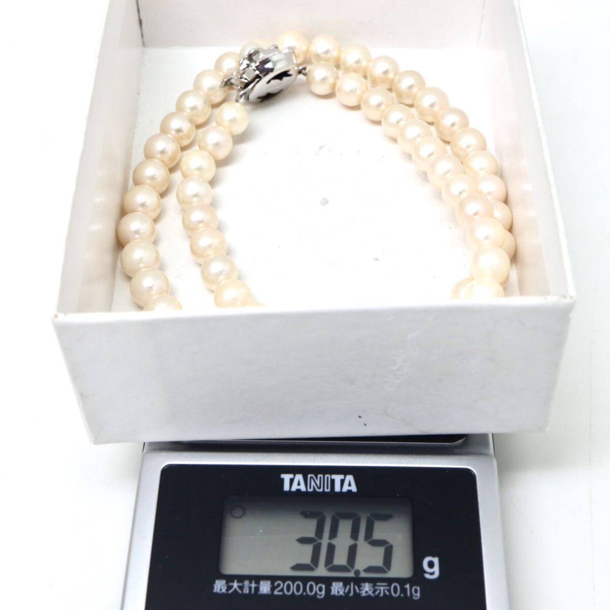 ソーティング付き!!◆アコヤ本真珠ネックレス/ 29 ◆A 約30.5g 約43.0cm 6.5-7.0mm珠 pearl パール jewelry necklace ジュエリー DD0/DE0の画像9
