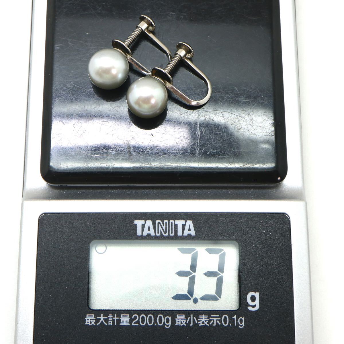 JEWELRY MAKI(ジュエリーマキ)◆Pt850 アコヤ本真珠ピアス◆As 約3.3g パール pearl ジュエリー earring DF7/DF7の画像5