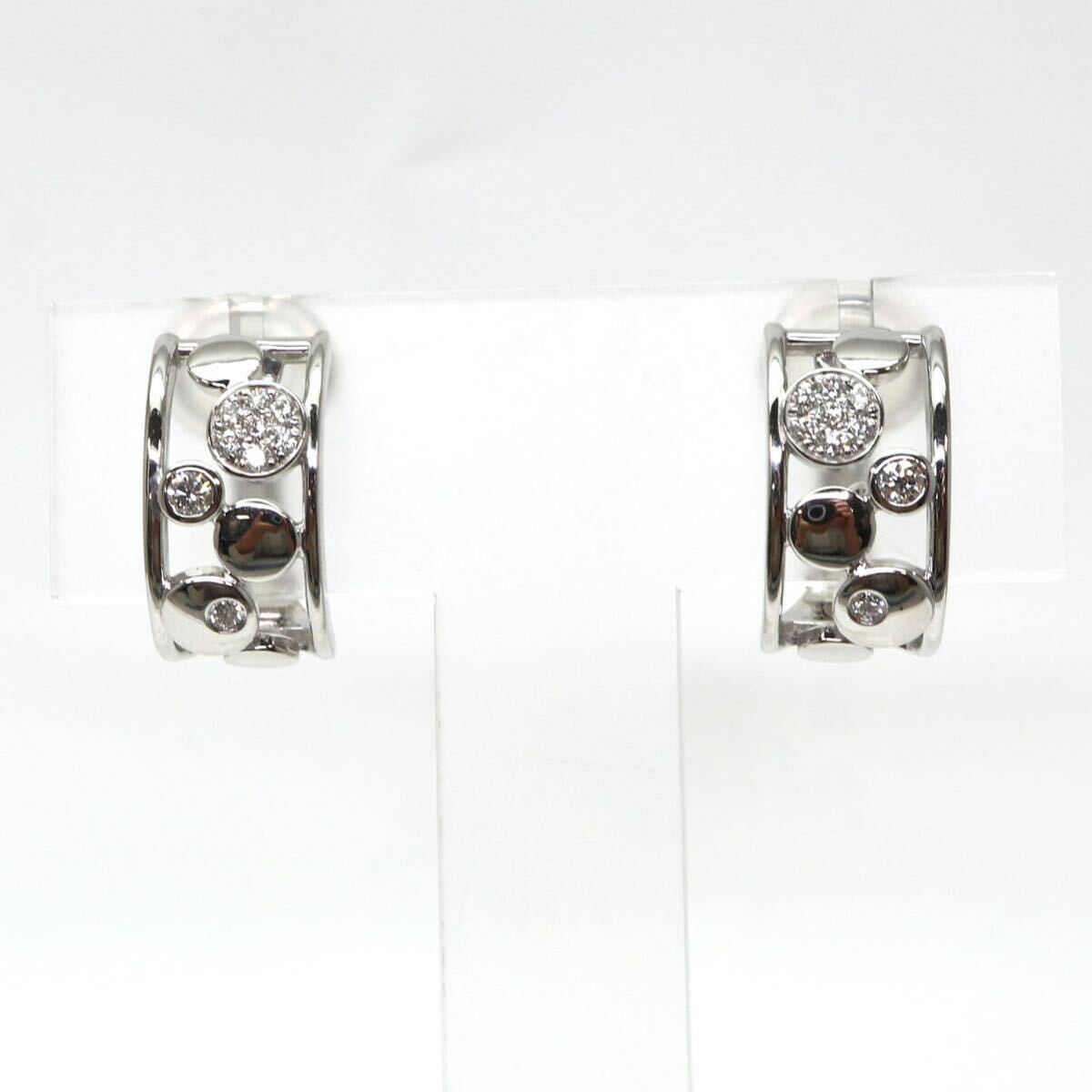 美品!!TASAKI(田崎真珠)◆K18 天然ダイヤモンドイヤリング◆A 約7.8g diamond ジュエリー earring EG3/EG8の画像2