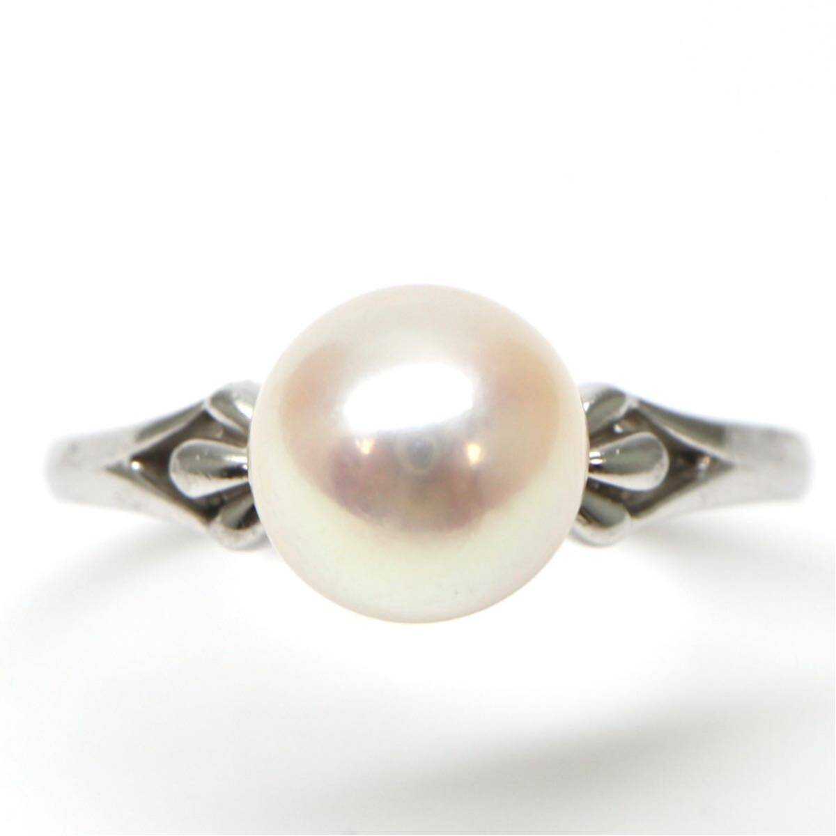 MIKIMOTO(ミキモト)◆K14 アコヤ本真珠リング◆A 約2.7g 約15号 7.5mm珠 pearl ジュエリー ring 指輪 EA2/EA2の画像2