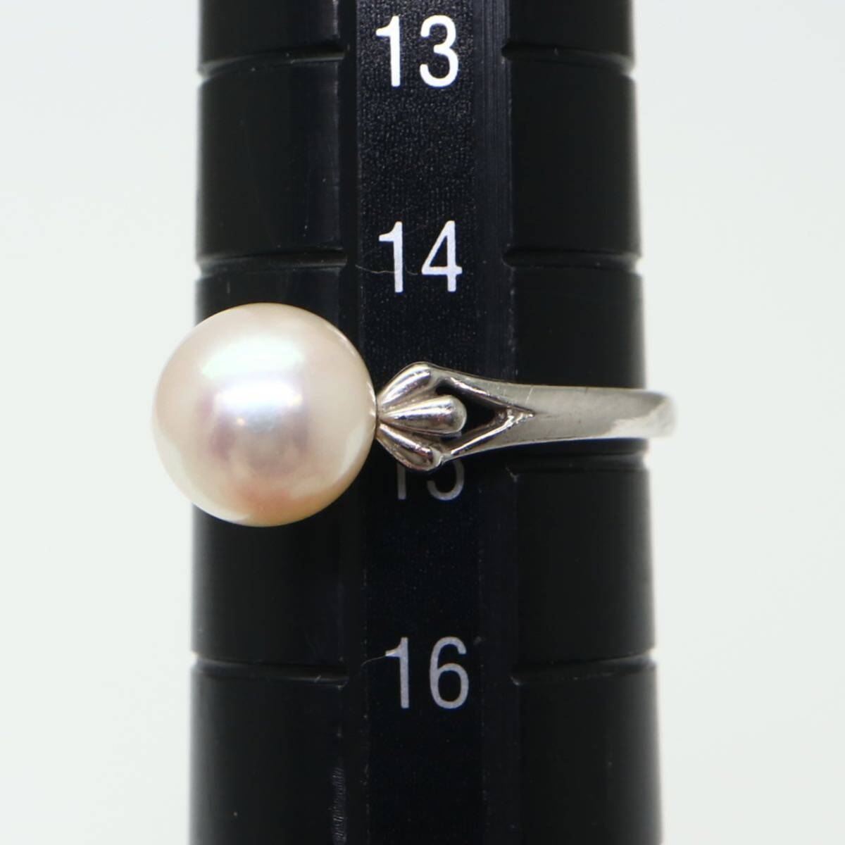 MIKIMOTO(ミキモト)◆K14 アコヤ本真珠リング◆A 約2.7g 約15号 7.5mm珠 pearl ジュエリー ring 指輪 EA2/EA2の画像6
