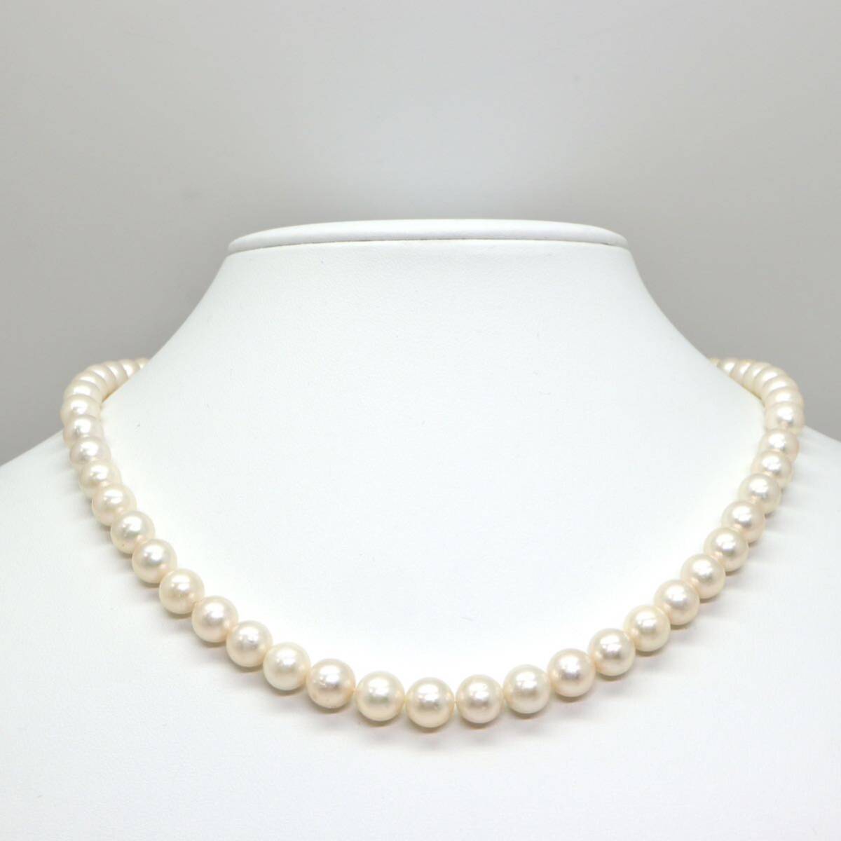 ◆アコヤ本真珠ネックレス/ 8 ◆A 約37.5g 約46.0cm 7.5-8.0mm珠 pearl パール jewelry necklace ジュエリー DE0/DE0_画像2