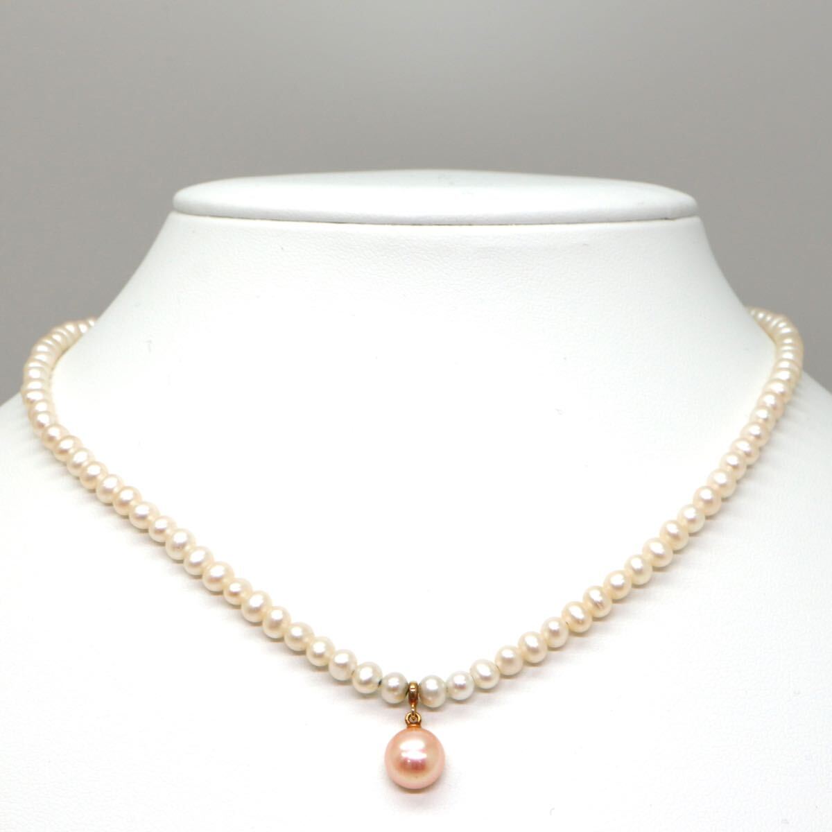 ◆K18 本真珠ネックレス/ 13 ◆A 約10.2g 約39.0cm pearl パール jewelry necklace ジュエリー DE0/DE0の画像2