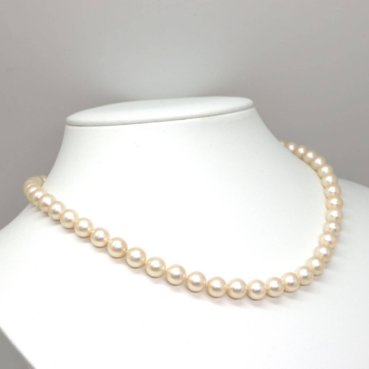 ◆K18 アコヤ本真珠ネックレス/ 17 ◆A 約30.2g 約42.0cm 7.0-7.5mm珠 pearl パール jewelry necklace ジュエリー EA3/EA3_画像3