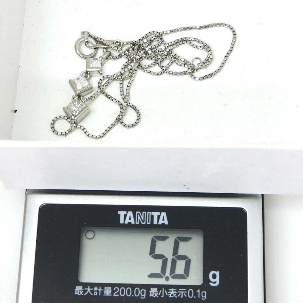 TASAKI(田崎真珠)高品質!!◆Pt900/Pt850 天然ダイヤモンドネックレス◆A 約5.6g 約42.0cm diamond necklace ジュエリー jewelry ED6/zzの画像10