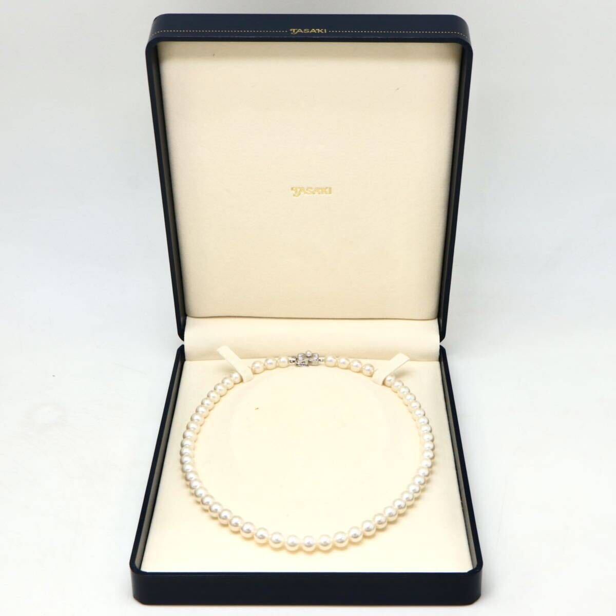 TASAKI(田崎真珠)箱付き!!◆アコヤ本真珠ネックレス ◆A 約33.2g 約43.0cm 7.0-7.5mm珠 pearl パール jewelry necklace EC0/EC5の画像1
