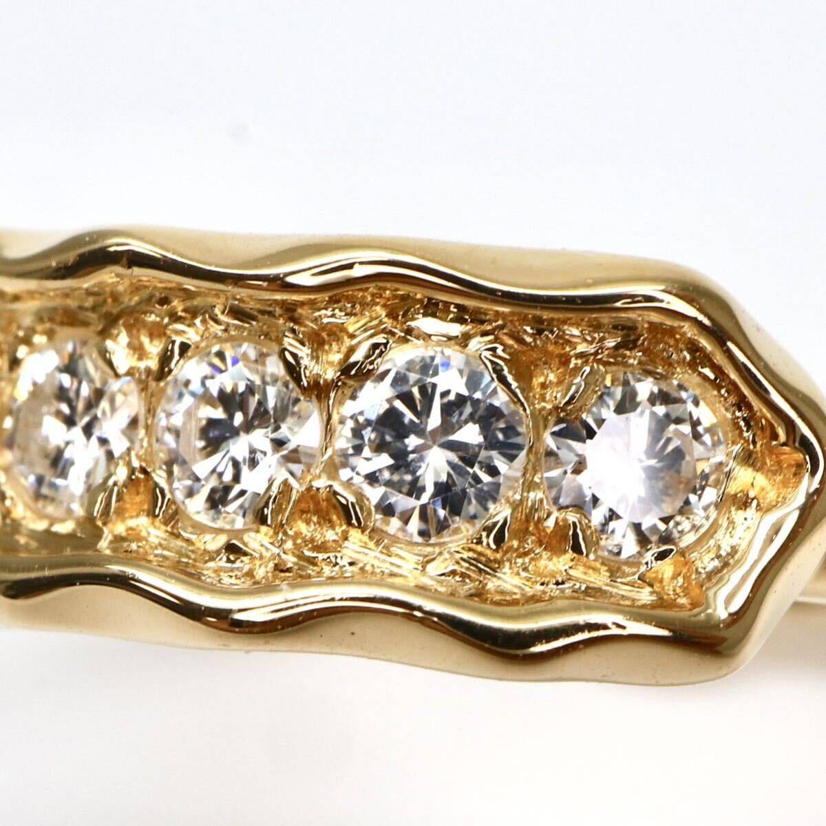 Ven Cleef&Arpels(ヴァンクリーフアンドアーペル)◆K18 天然ダイヤモンドリング◆A 約2.9g 約9.5号 diamond jewelry ring 指輪 EC2/EC6の画像4