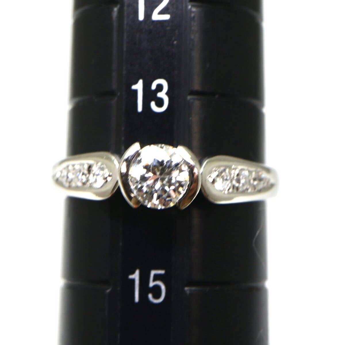JEWELRY MAKI(ジュエリーマキ)◆Pt850 天然ダイヤモンドリング◆A 約3.6g 16号 0.38ct 0.12ct diamond ring指輪 jewelry ジュエリーEC3/ED4の画像8