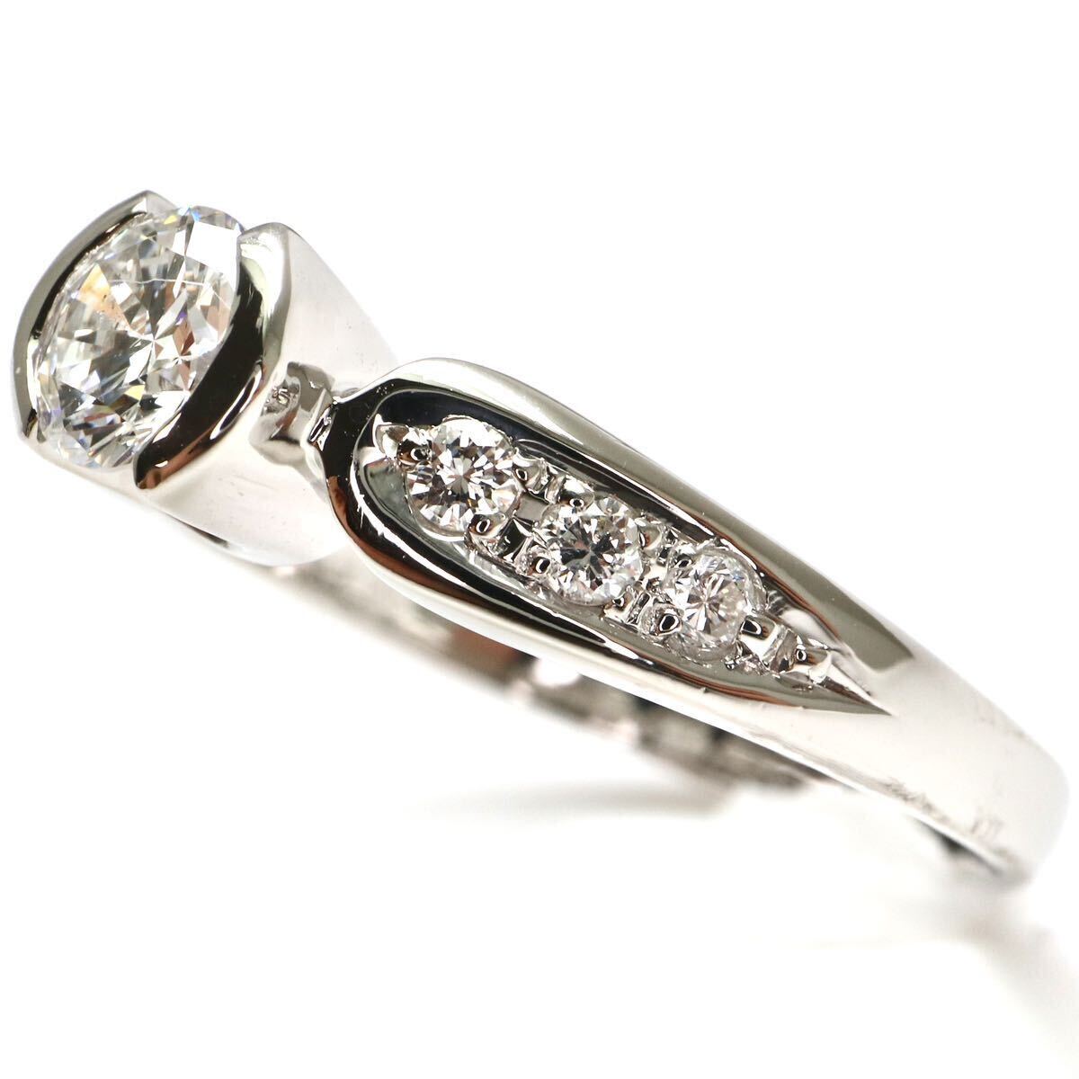 JEWELRY MAKI(ジュエリーマキ)◆Pt850 天然ダイヤモンドリング◆A 約3.6g 16号 0.38ct 0.12ct diamond ring指輪 jewelry ジュエリーEC3/ED4の画像4