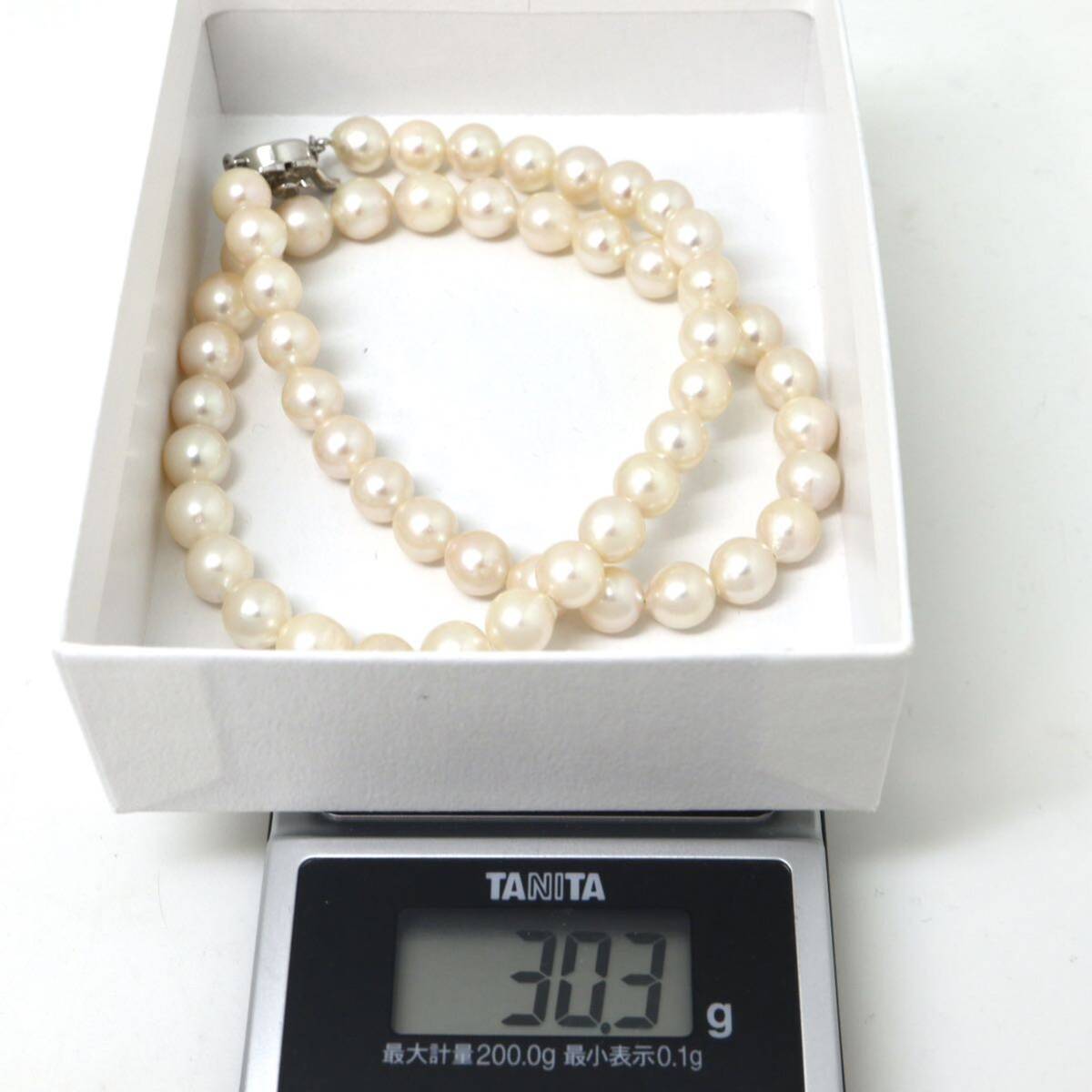 ◆アコヤ本真珠ネックレス/ 22 ◆A 約30.3g 約42.0cm 7.0-7.5mm珠 pearl パール jewelry necklace ジュエリー DC0/DF0_画像8