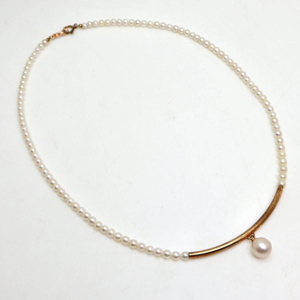 ◆K18 アコヤ本真珠ネックレス◆A◎ 約7.0g 約39.0cm necklace jewelry ジュエリー パール pearl EA8/EA8の画像5