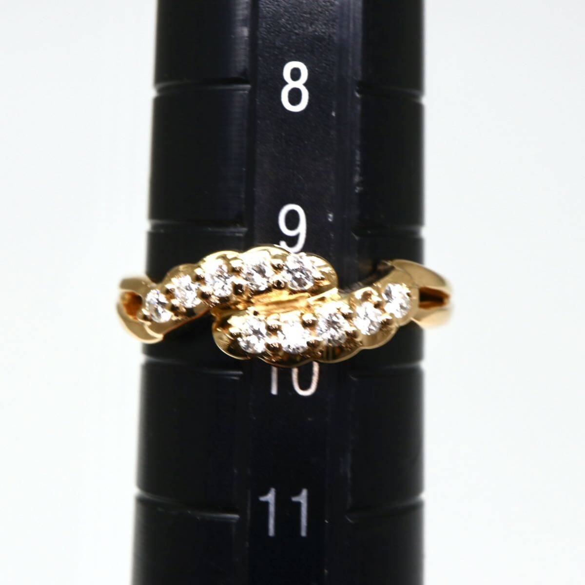 POLA jewelry(ポーラ)◆K18 天然ダイヤモンドリング◆A 約3.6g 約9.5号 0.20ct diamond ring指輪 jewelry ジュエリーEC4/EC5の画像7