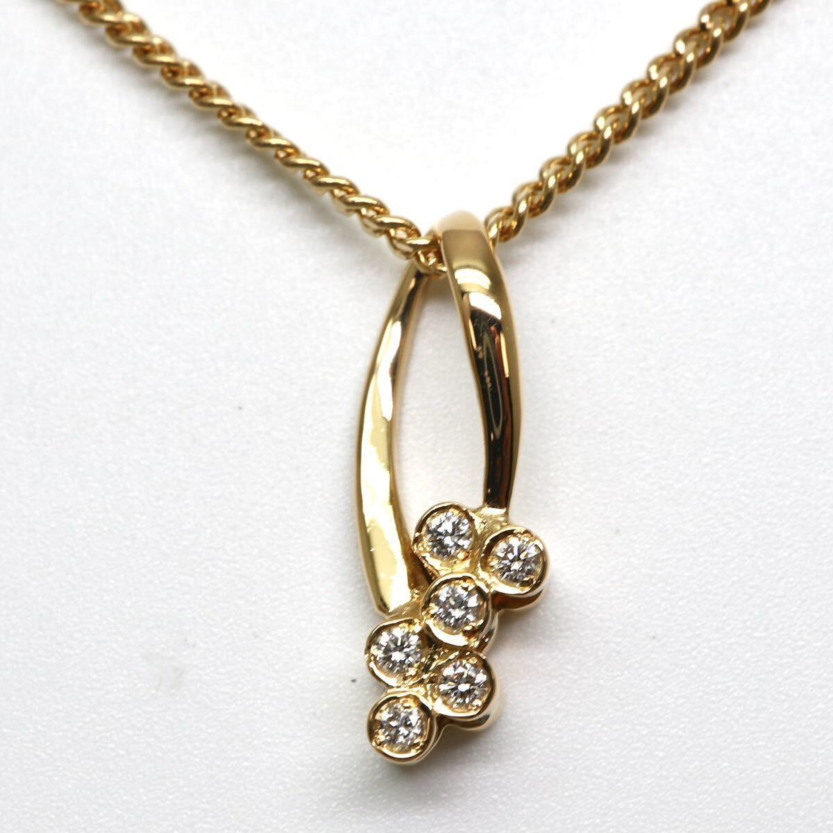 POLA(ポーラ)◆K18(750) 天然ダイヤモンドネックレス◆A◎ 約6.4g 約39.0cm pearl パール jewelry necklace ジュエリーEE1/EE1の画像1