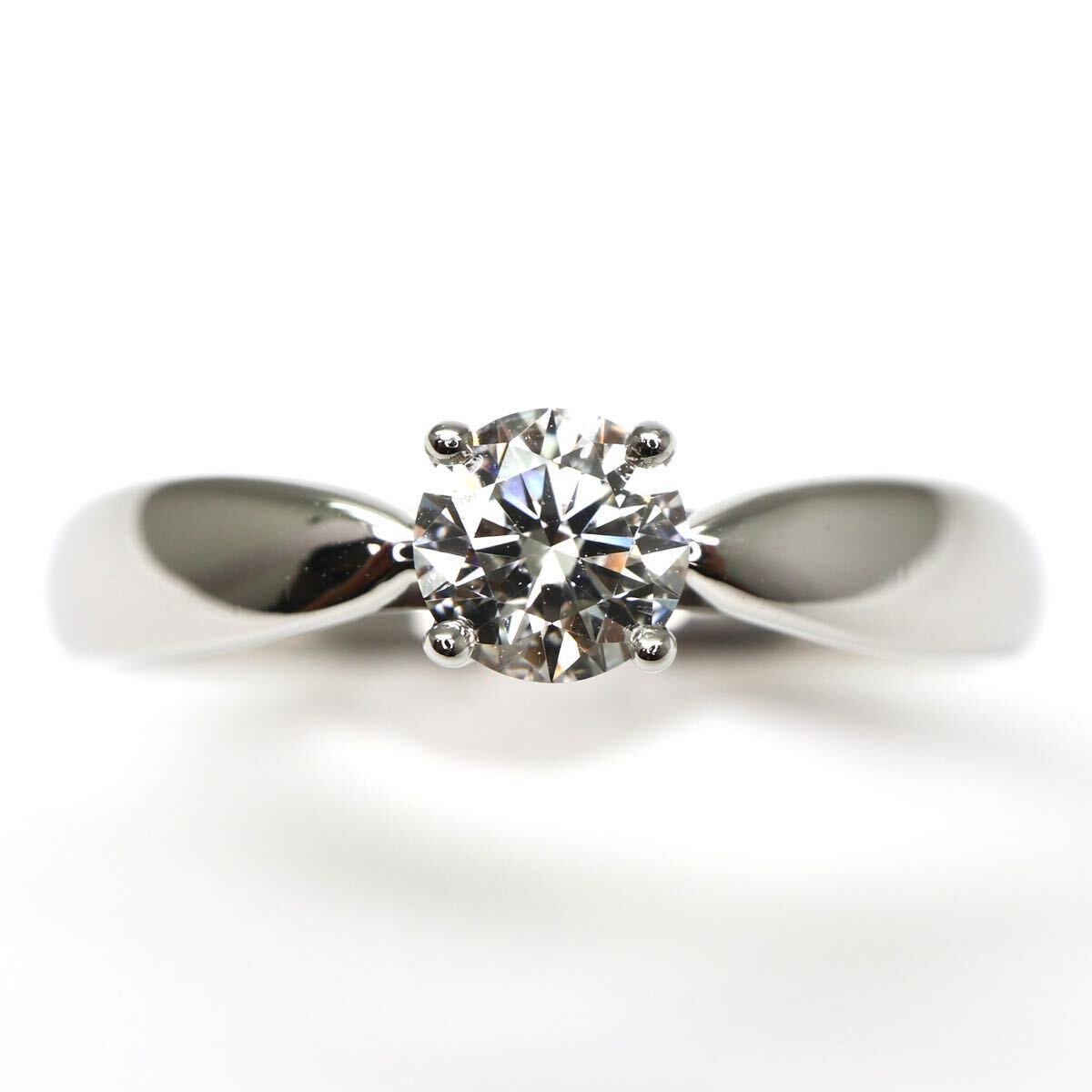 TIFFANY&Co.(ティファニー）◆Pt950 天然ダイヤモンドリング◆A 約3.2g 約7号 0.25ct diamond ring指輪 jewelry ジュエリーEC0/EC5の画像1