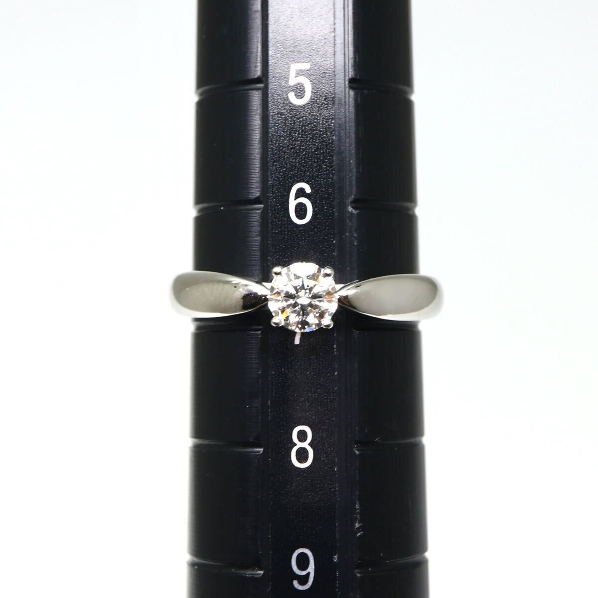 TIFFANY&Co.(ティファニー）◆Pt950 天然ダイヤモンドリング◆A 約3.2g 約7号 0.25ct diamond ring指輪 jewelry ジュエリーEC0/EC5の画像8