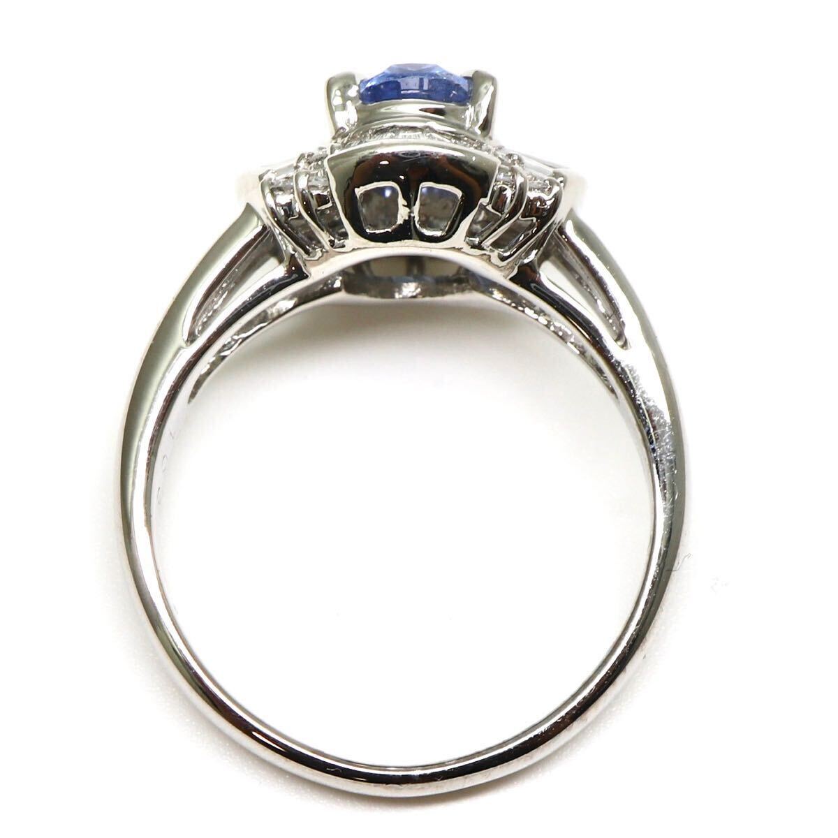 JEWELRY MAKI(ジュエリーマキ)◆Pt950 天然ダイヤモンド/天然サファイアリング◆A 約6.2g 約12.0号 diamond sapphire ring指輪 ED0/ED4の画像5