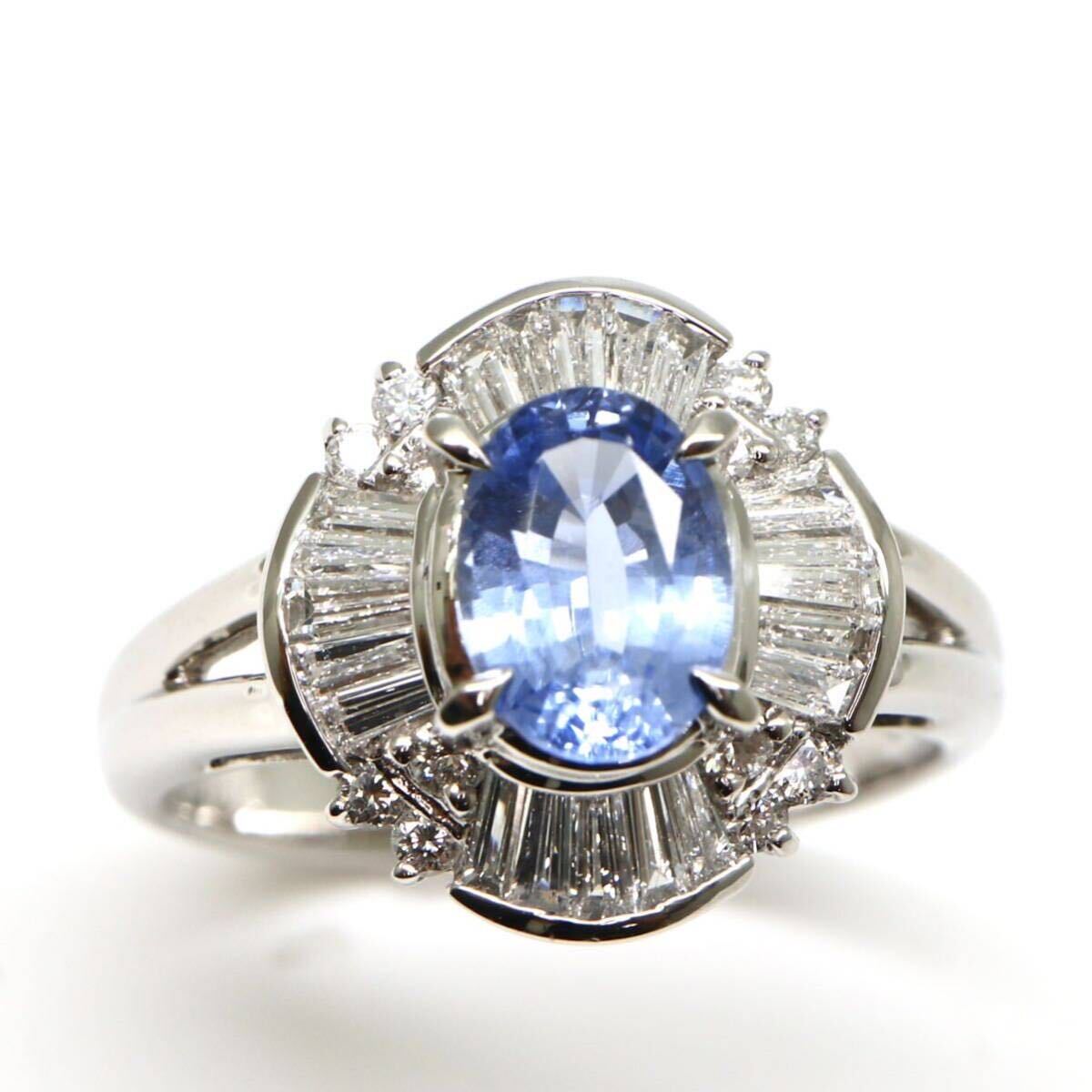 JEWELRY MAKI(ジュエリーマキ)◆Pt950 天然ダイヤモンド/天然サファイアリング◆A 約6.2g 約12.0号 diamond sapphire ring指輪 ED0/ED4の画像2