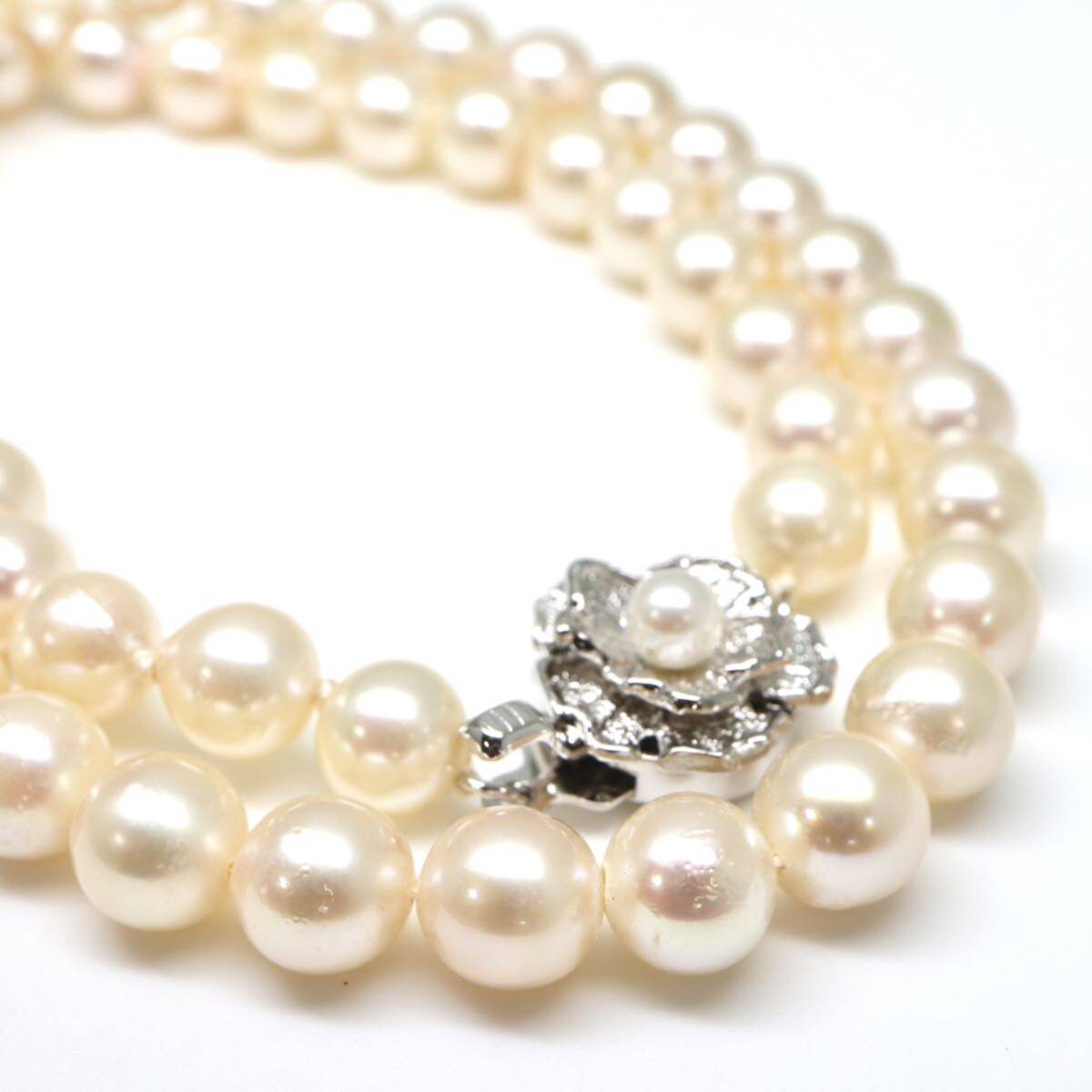 ◆アコヤ本真珠ネックレス/ 5 ◆A 約31.9g 約42.5cm 7.0mm珠 pearl パール jewelry necklace ジュエリー DE0/EA5の画像1