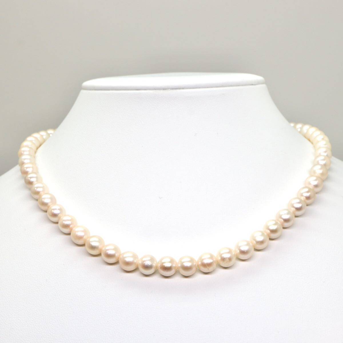 ◆アコヤ本真珠ネックレス/ 5 ◆A 約31.9g 約42.5cm 7.0mm珠 pearl パール jewelry necklace ジュエリー DE0/EA5の画像2