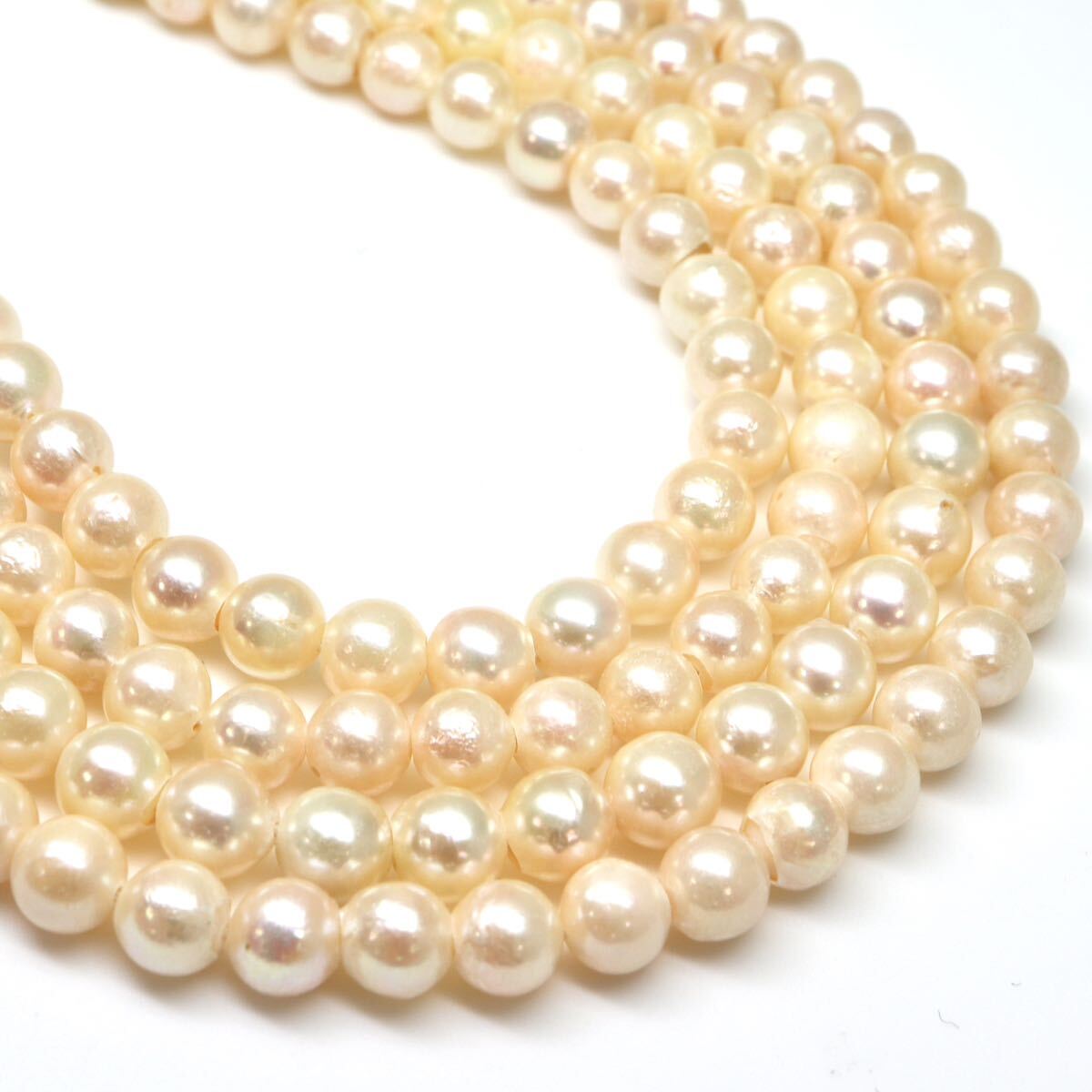 ◆アコヤ本真珠ロングネックレス/ 10 ◆A 約57.7g 約102.0cm 6.0mm珠 pearl パール jewelry necklace ジュエリー DB0/DH0の画像4