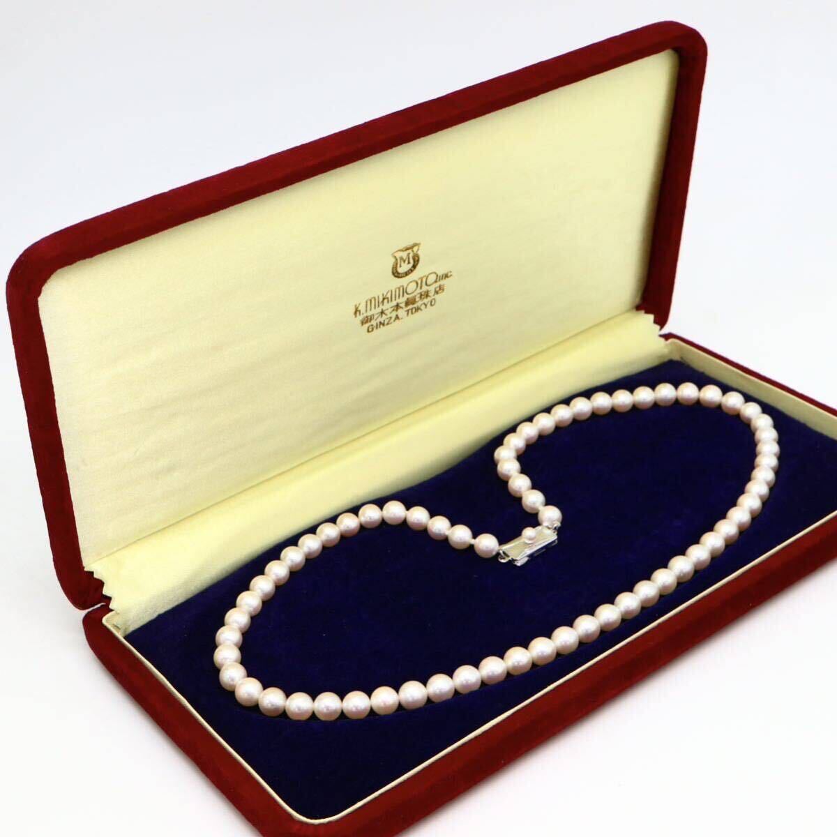 箱付き!!MIKIMOTO(ミキモト)◆アコヤ本真珠ネックレス◆A 約5.1g 約43.0cm 6.0mm珠 pearl パール necklace ジュエリー jewelry EF0/EF0の画像2