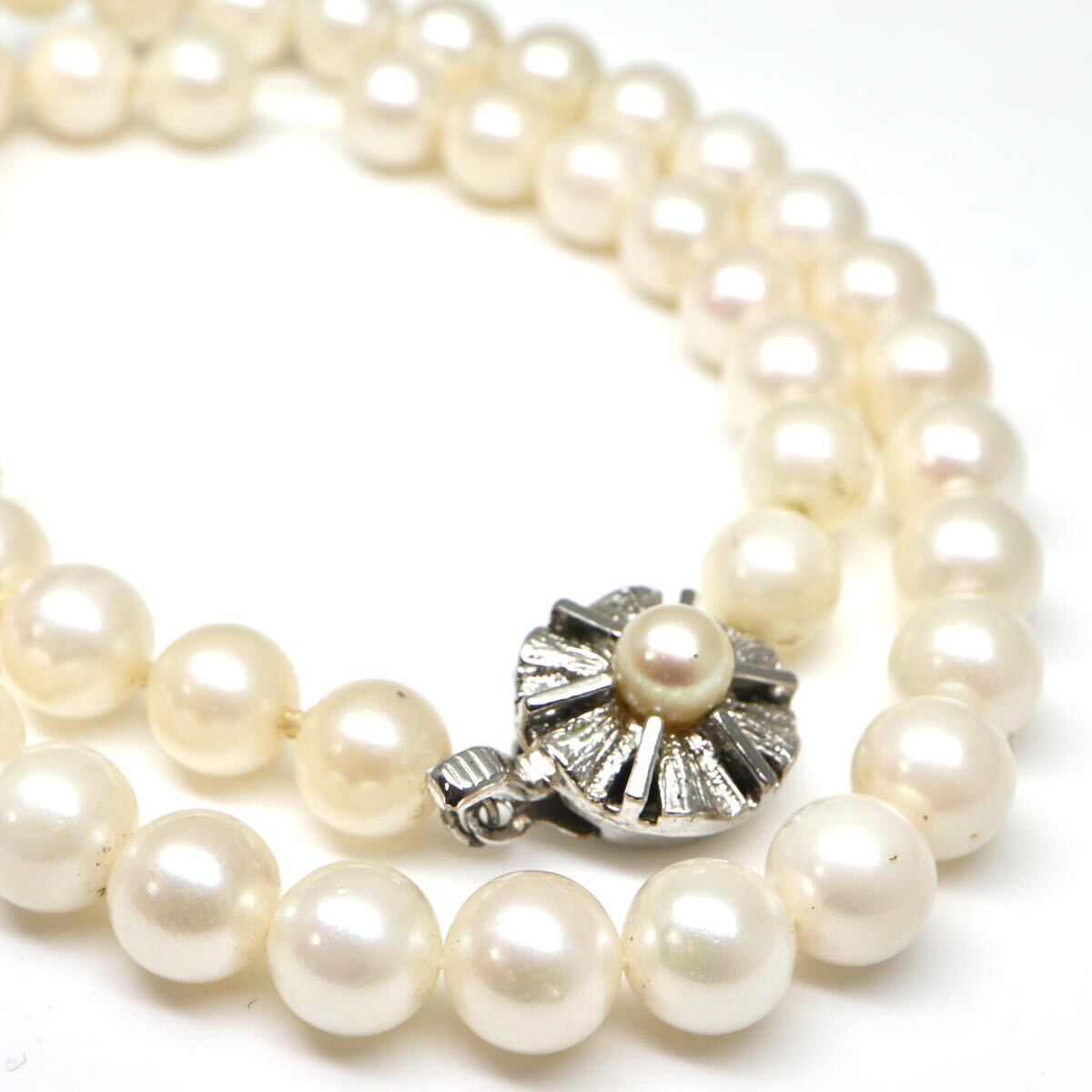 ◆アコヤ本真珠ネックレス/ 7 ◆A 約31.1g 約40.5cm 7.0mm珠 pearl パール jewelry necklace ジュエリー CE0/CE0の画像1