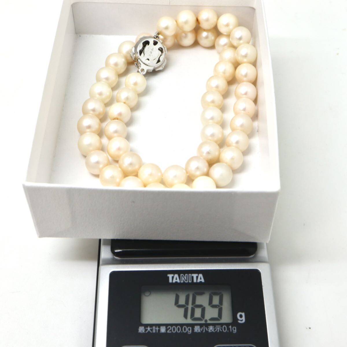 大珠!!◆アコヤ本真珠ネックレス/ 8 ◆A 約46.9g 約43.0cm 8.5mm珠 pearl パール jewelry necklace ジュエリー EA0/EA8の画像9