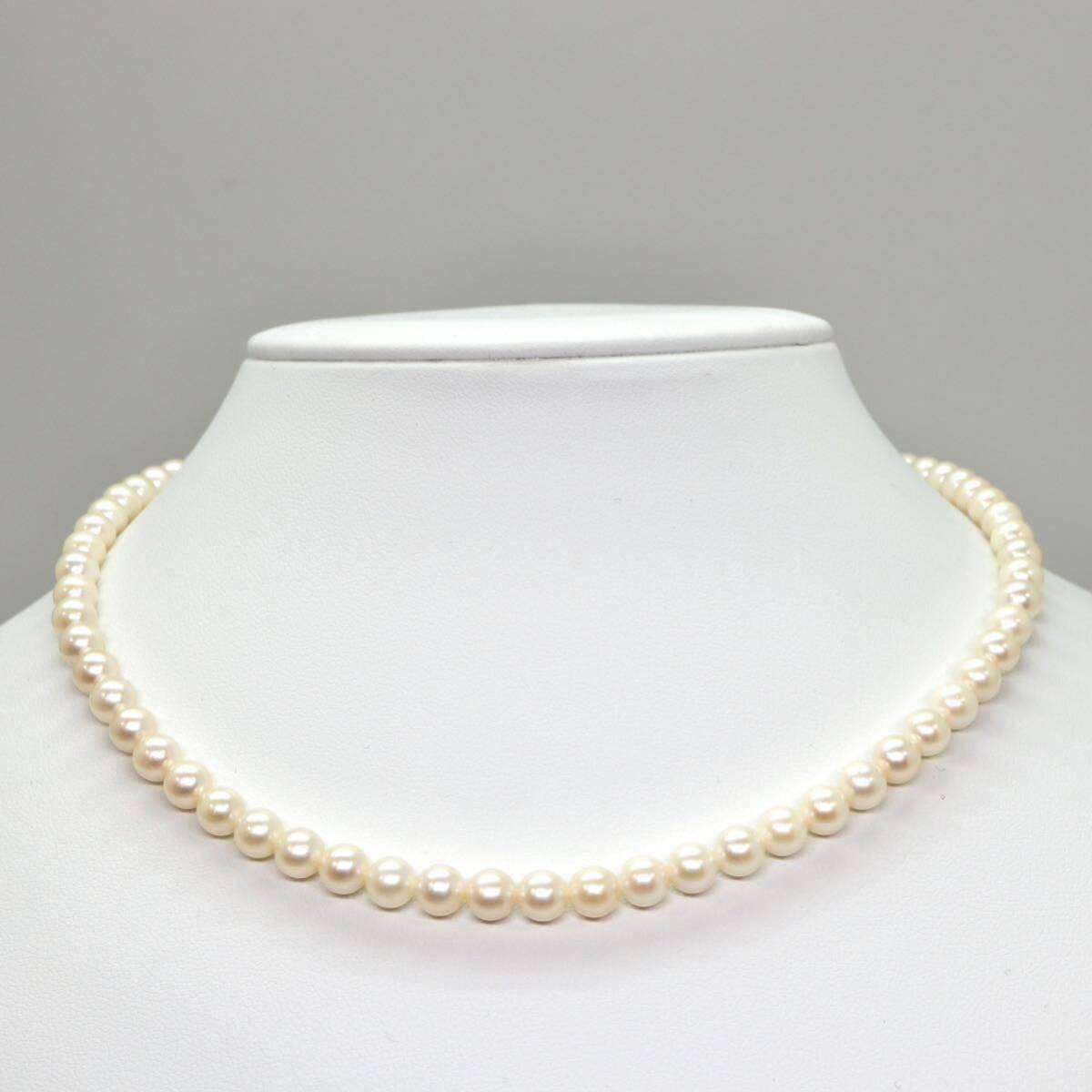 ◆アコヤ本真珠ネックレス/ 12 ◆As 約19.7g 約41.0cm 5.5mm珠 pearl パール jewelry necklace ジュエリー DA0/DH0の画像2