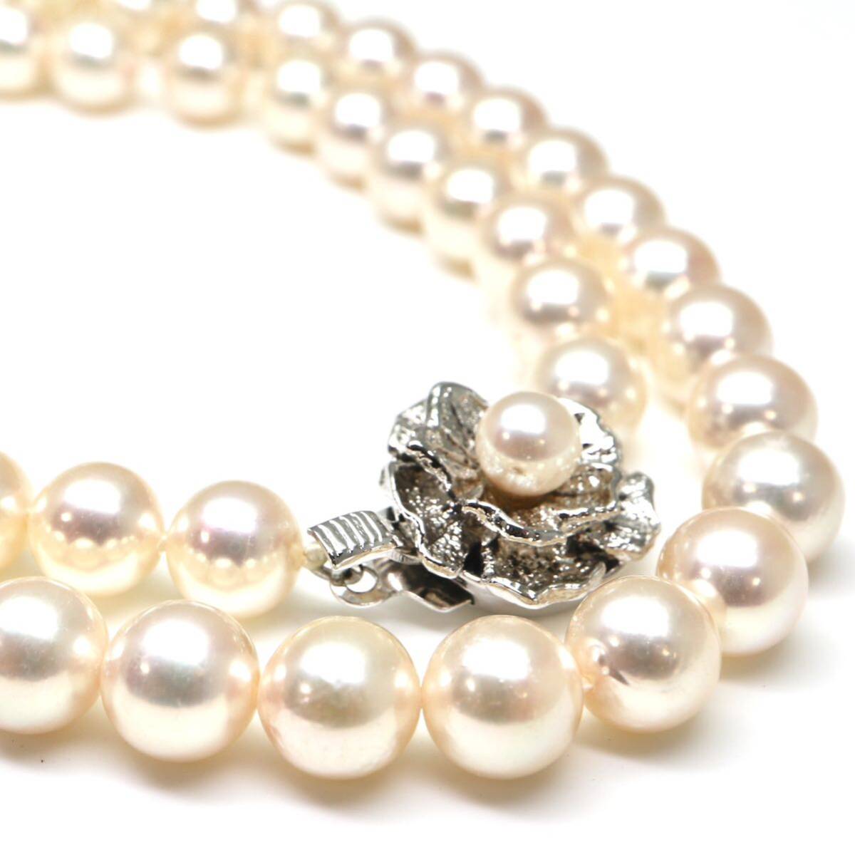 良質!!◆アコヤ本真珠ネックレス/ 13 ◆A 約33.0g 約44.5cm 7.0-7.5mm珠 pearl パール jewelry necklace ジュエリー EA5/EB0の画像1