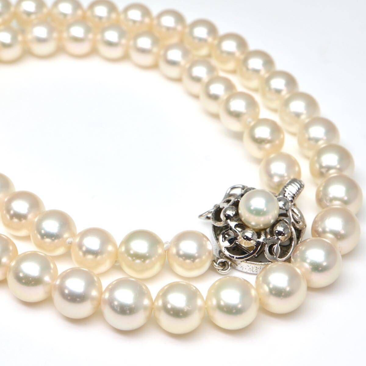 良質!!◆アコヤ本真珠ネックレス/ 24 ◆A 約32.8g 約42.5cm 7.0-7.5mm珠 pearl パール jewelry necklace ジュエリー EA5/EC0の画像1
