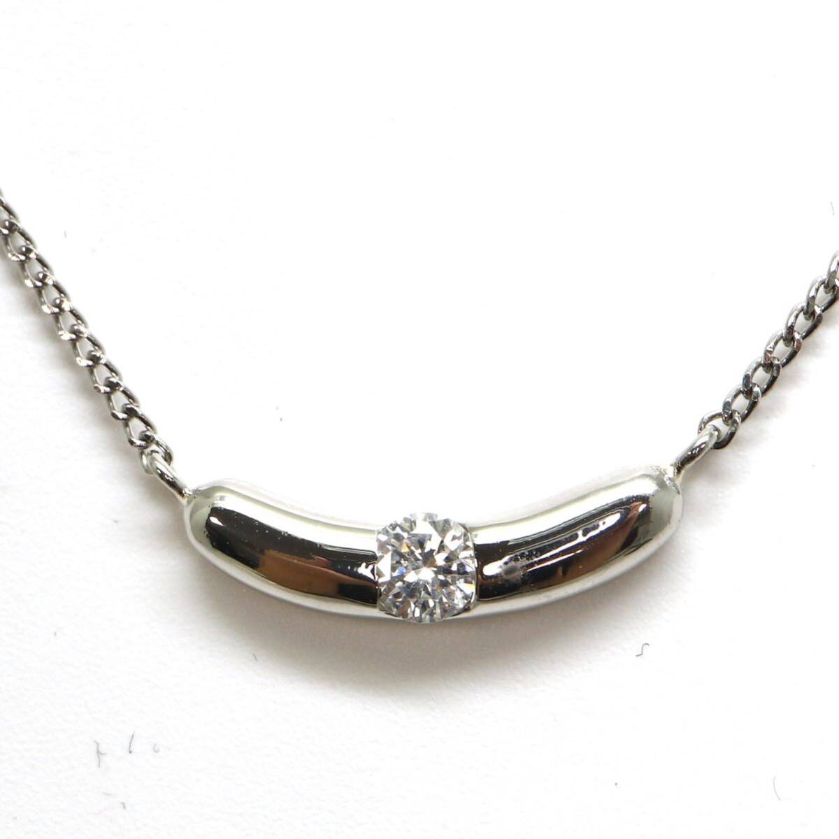 VENDOME(ヴァンドーム)◆Pt900/Pt850 天然ダイヤモンドネックレス◆A 約3.1g 約40.5cm diamond jewelry ジュエリー necklace EA5/EA6の画像1