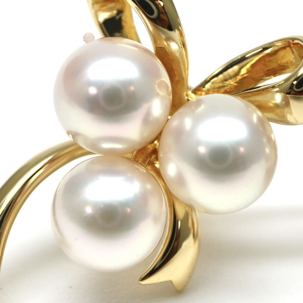 MIKIMOTO(ミキモト)高品質!!◆K18 アコヤ本真珠イヤリング◆A約4.6g パール pearl ジュエリー jewelry earring EB5/EB5の画像5