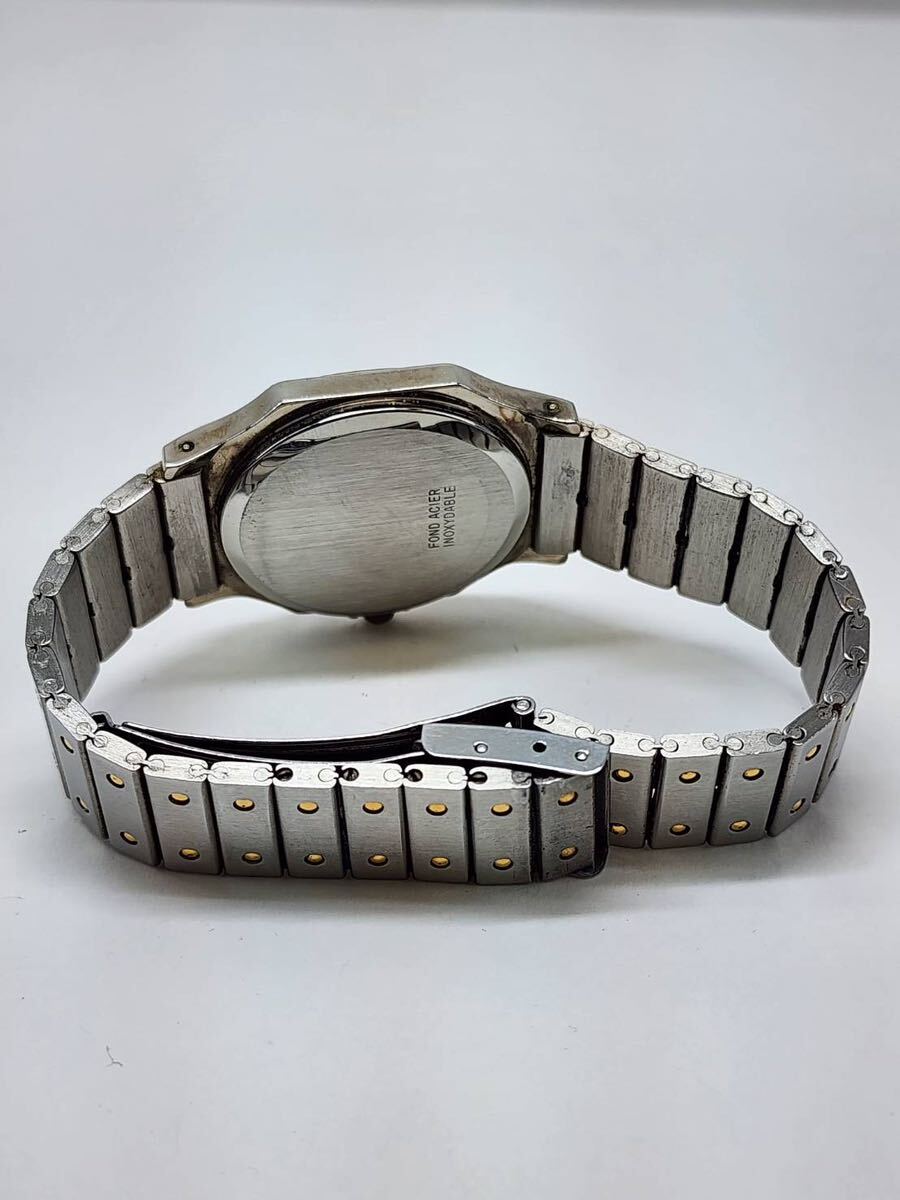 TISSOT ティソ SEASTAR シースター C-350 クオーツ デイト 白文字盤 SS 腕時計の画像7