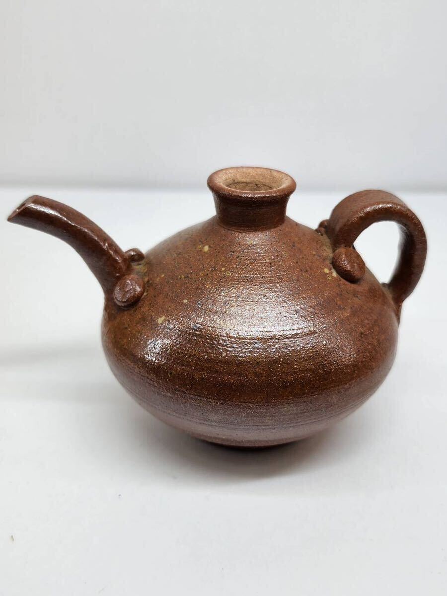 茶道具 中次 / 振出し / 水滴 3点セット 在銘 陶器 茶器 煎茶道具 共箱 古美術の画像8