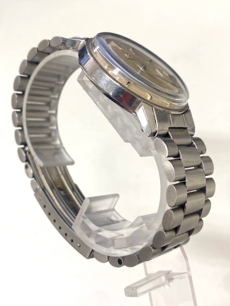 OMEGA オメガ GENEVE ジュネーブ 腕時計 手巻き メンズ デイト ラウンドフェイス 稼働 白文字盤 シルバー kk032905の画像3