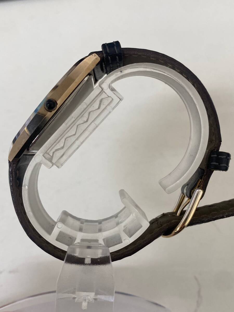 SEIKO セイコー DOLCE ドルチェ クォーツ メンズ 6030-5320 腕時計 スクエアフェイス ゴールド文字盤 未稼働 yt032702の画像6