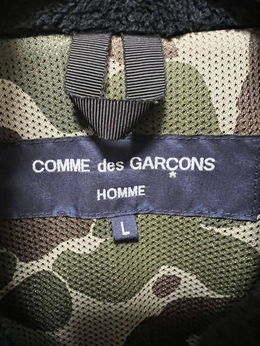 23AW COMME des GARCONS HOMME ナイロンx ボア フリース ジャケット BLACK/L ブルゾン POLARTECの画像8