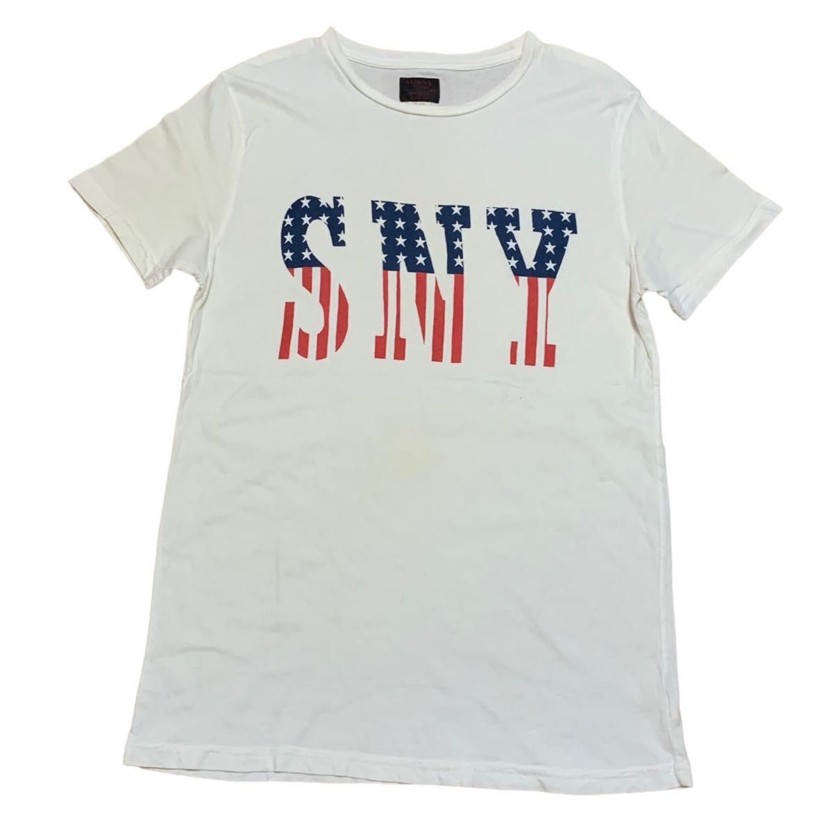 【USA製】SUNNY SPORTS 半袖 プリント Tシャツ ホワイト Mサイズ リメイク用など