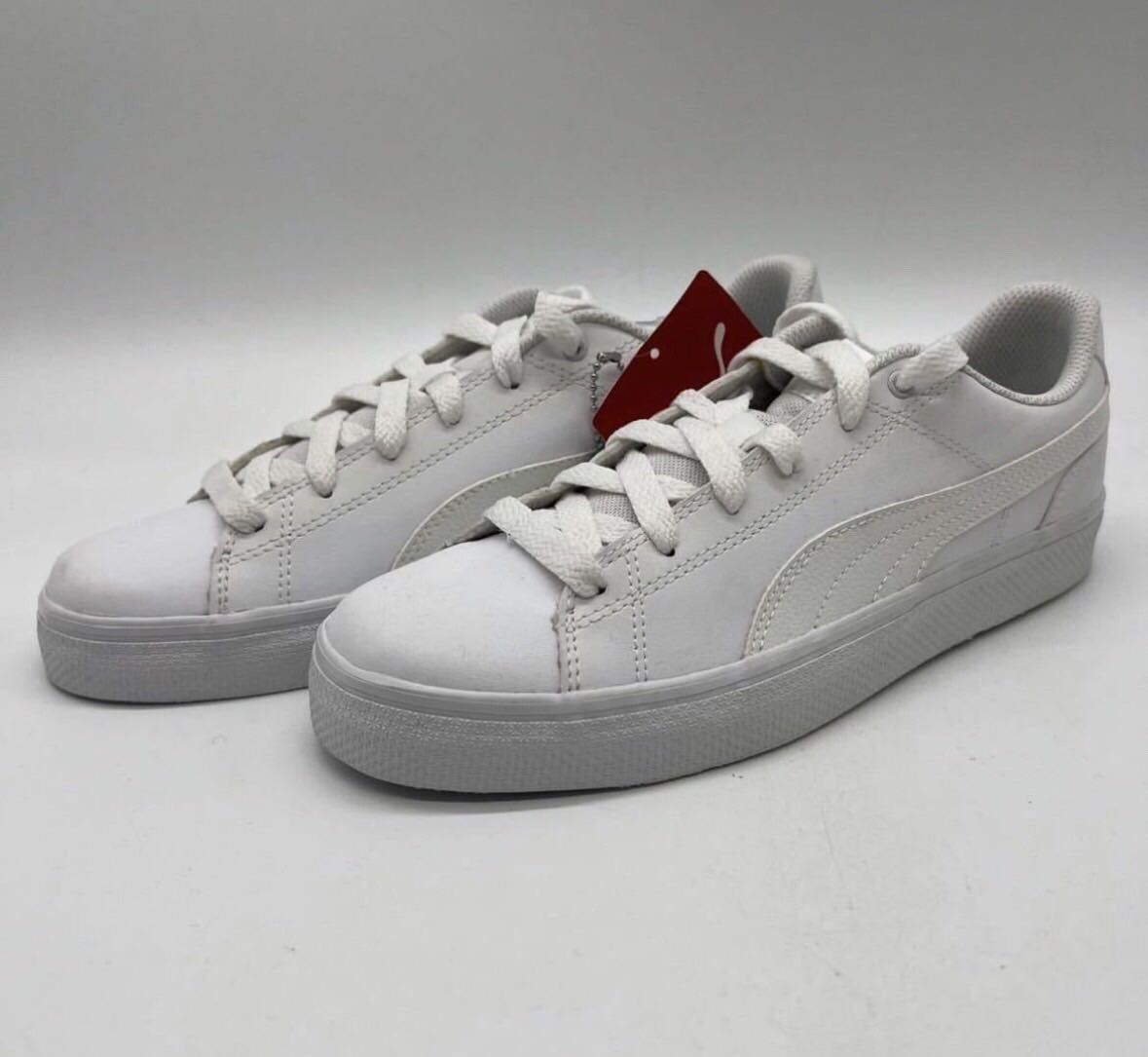 【25.5cm】新品 PUMA COURT POINT VULC V2 WHITE プーマ コートポイント ホワイト スニーカー 箱無し (362946-03) 5175_画像1