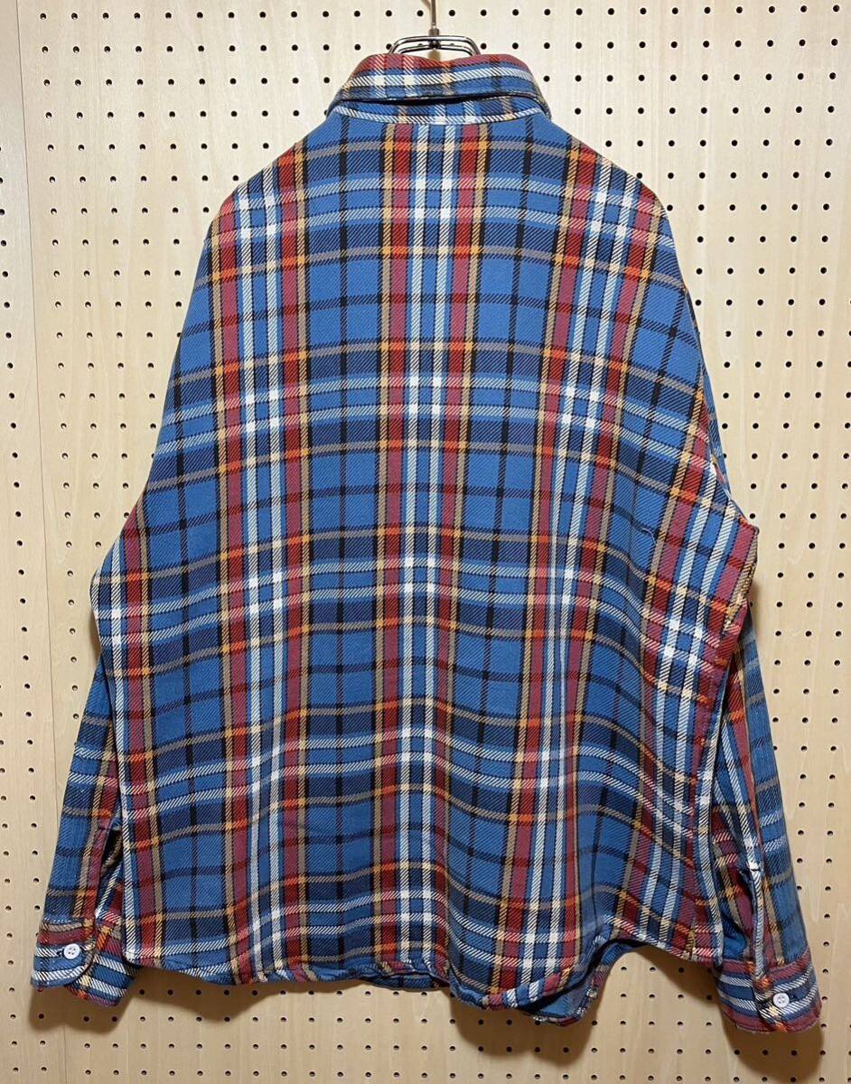 【L】70s Vintage Big Mac JC Penney Heavy Flannel Shirt 70年代 ビッグマック JCペニー ヘビー ネル シャツ 長袖 T224_画像2