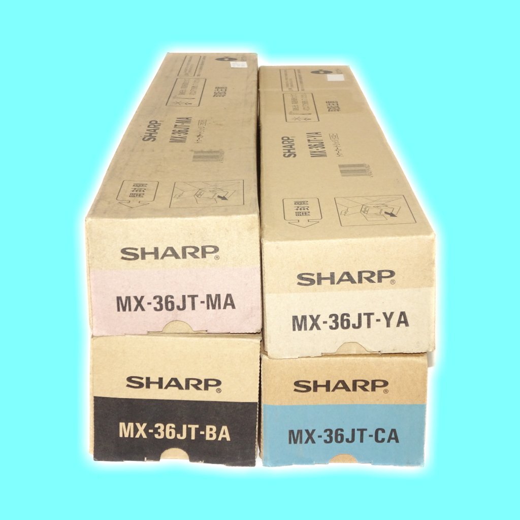 ☆4色セット SHARP シャープ 純正トナー MX-36JT-BA/CA/MA/YA MX2640/MX3140/MX3640用 【送料無料】 NO.3813_画像1