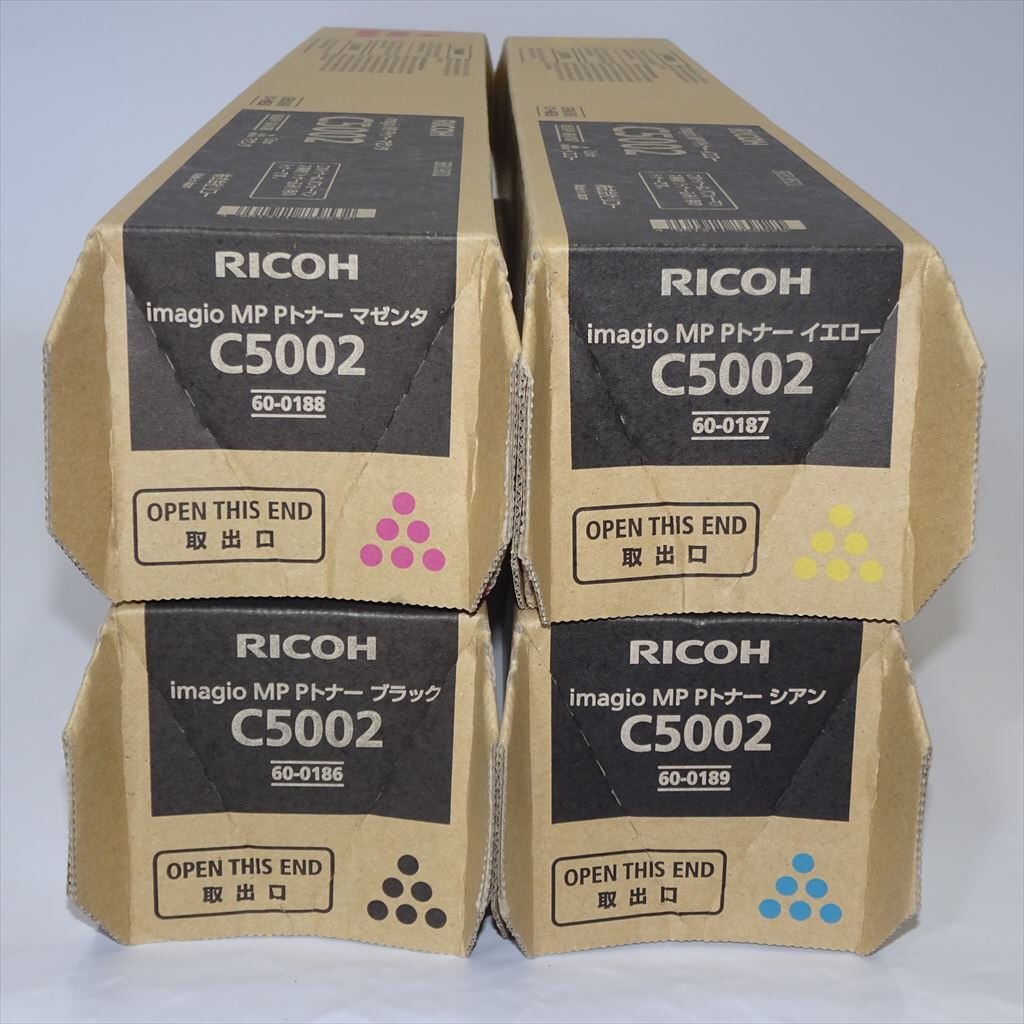 4色セット RICOH リコー imagio MP Pトナーブラック シアン マゼンタ イエロー C5002 imagio MP C4002用【送料無料】NO.5240_画像1